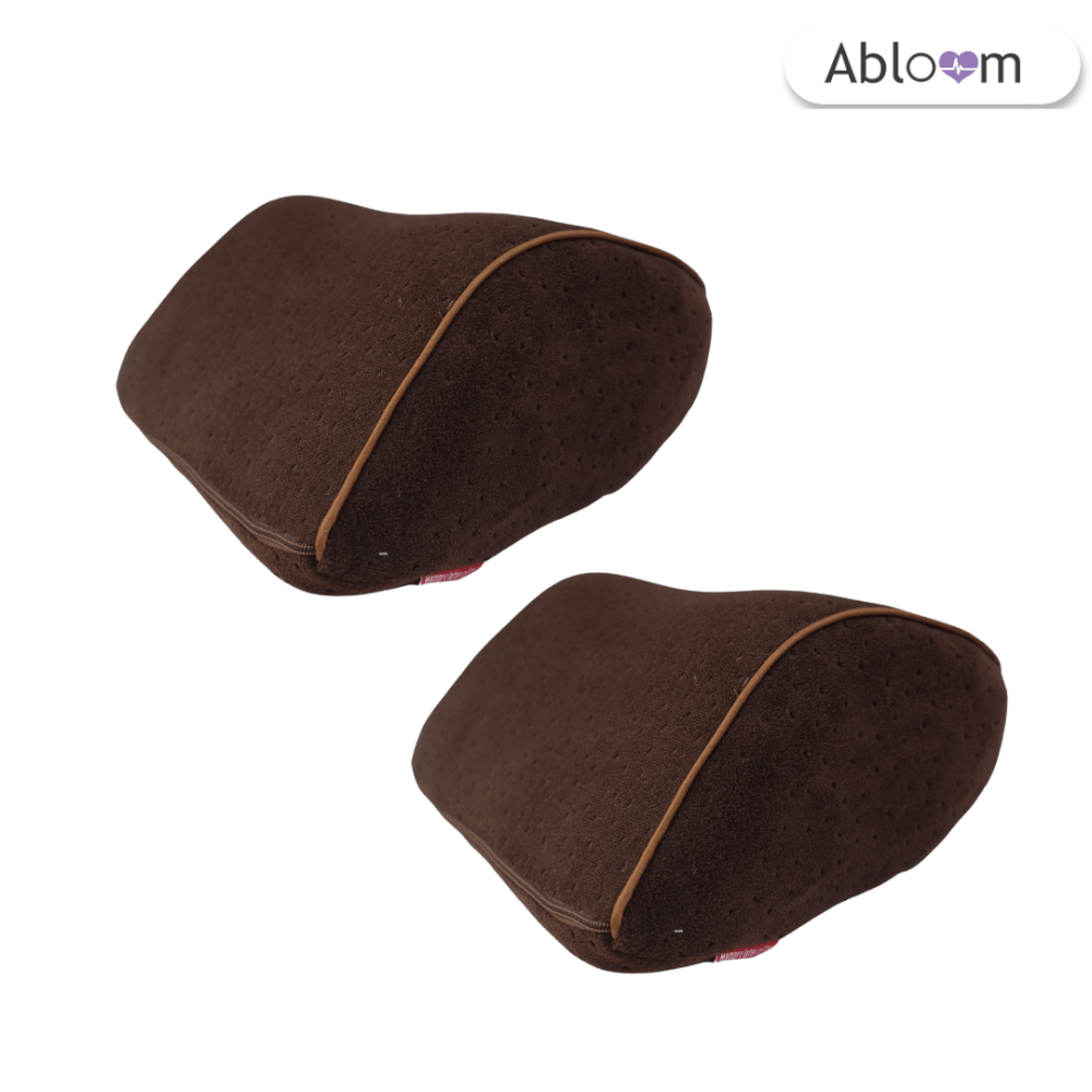 แพ็คคู่ หมอนรองคอในรถ ABLOOM_สีน้ำตาล