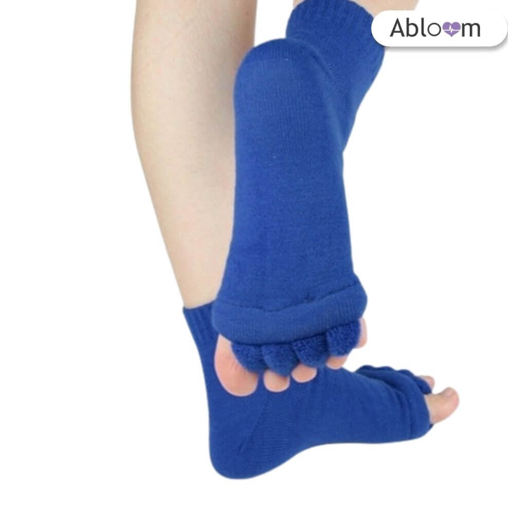 ถุงเท้าใส่นอน แบบแยกนิ้ว ABLOOM  0040013006019_สีน้ำเงิน