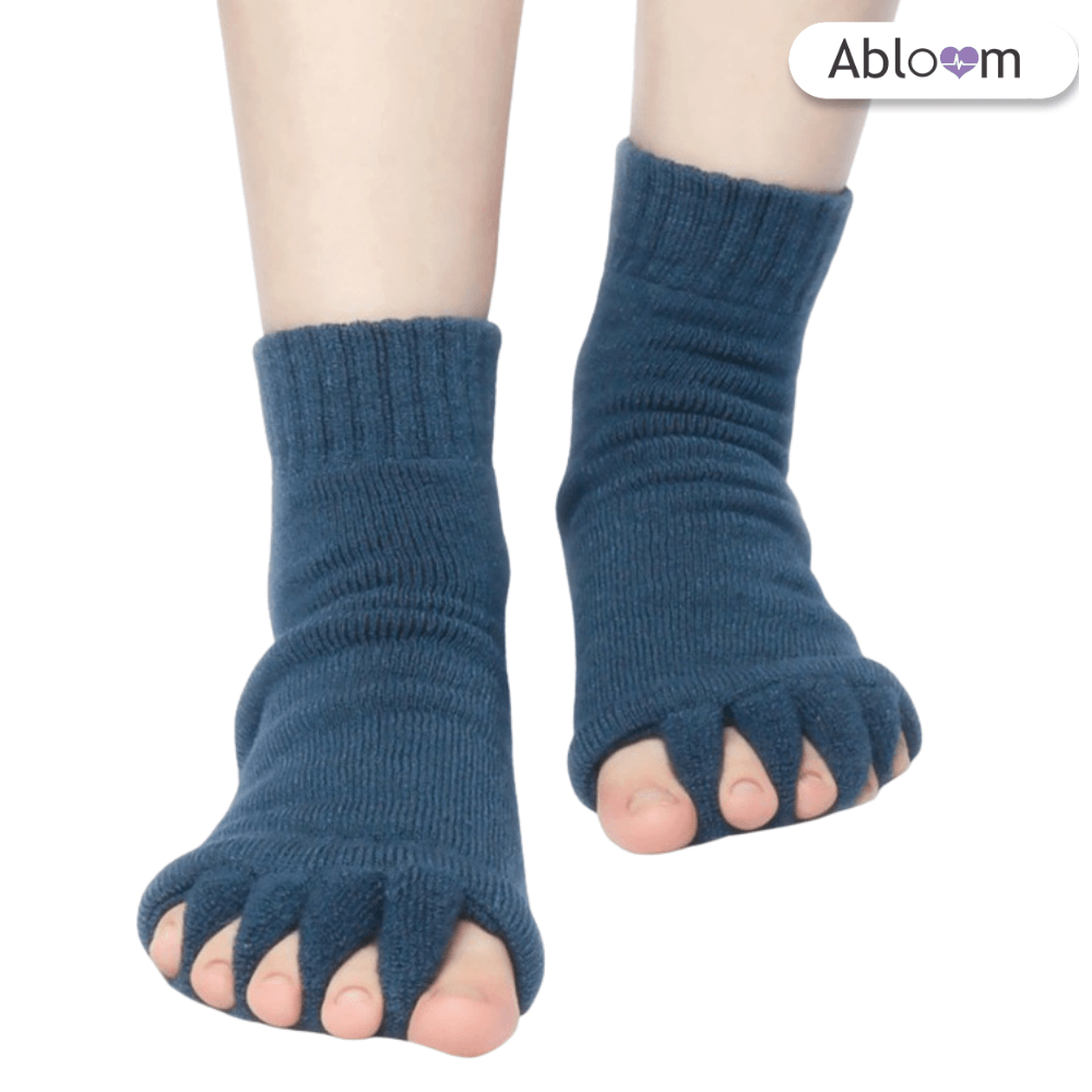 ถุงเท้าใส่นอน แบบแยกนิ้ว ABLOOM 0040013011013_สีกรม