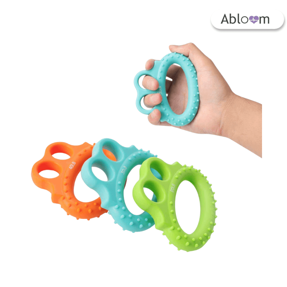 ซิลิโคนบริหารมือทรงแหวน ABLOOM  รุ่น 0060008018018 สีฟ้า 30 ปอนด์