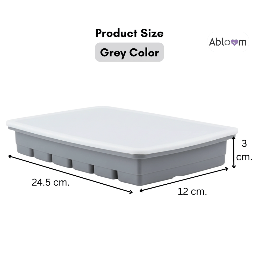 ถาดซิลิโคนแช่แข็งอาหาร ABLOOM รุ่น 0080039001018 สีเทา