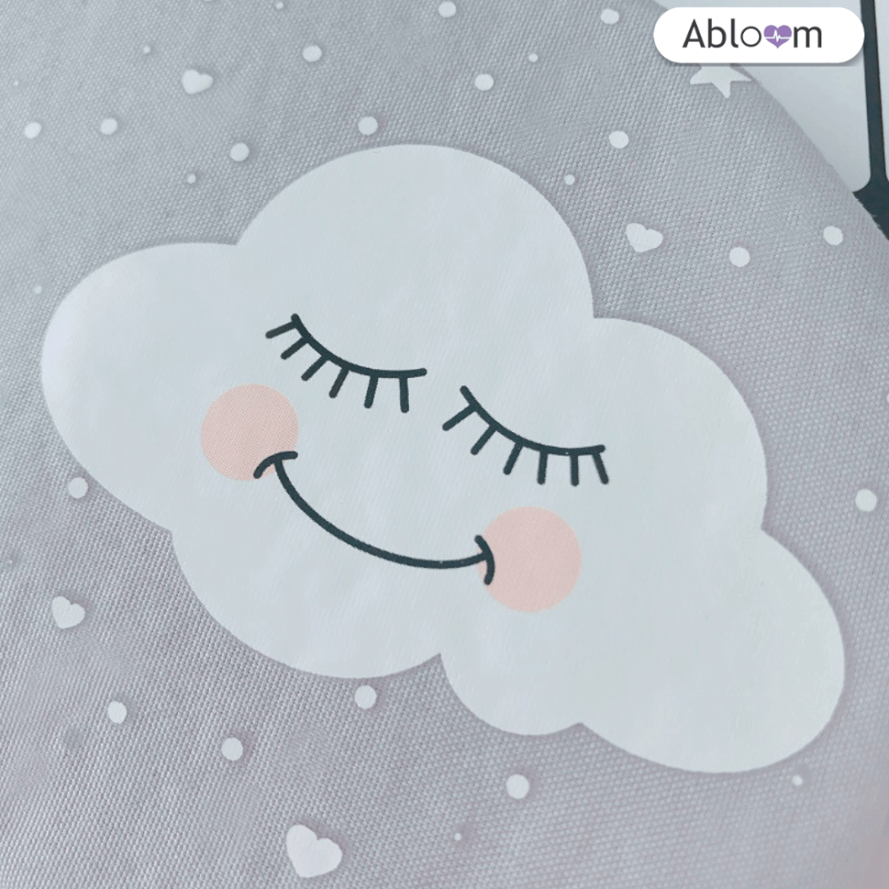 ผ้าปิดตา พร้อมเจล ABLOOM 0040033001018_เทา(ลายก้อนเมฆ)_2