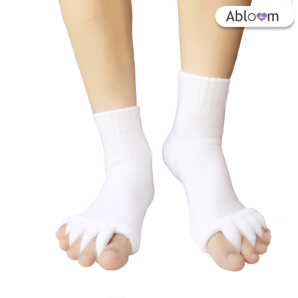 ถุงเท้าใส่นอน แบบแยกนิ้ว ABLOOM 0040013017015_สีขาว