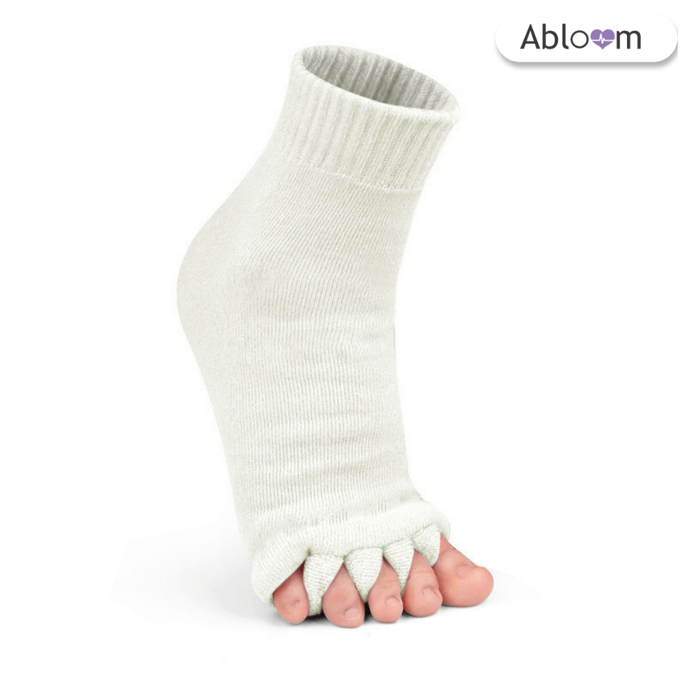 ถุงเท้าใส่นอน แบบแยกนิ้ว ABLOOM 0040013017015_สีขาว
