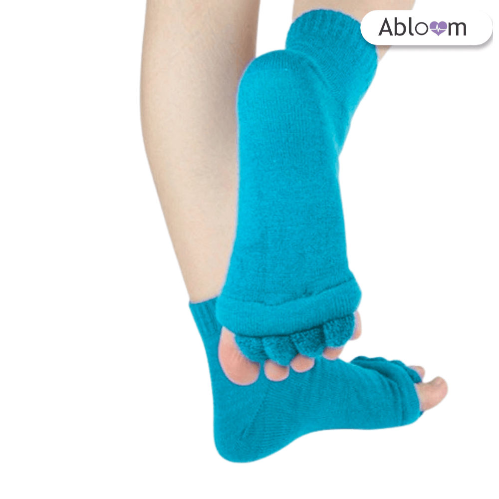 ถุงเท้าใส่นอน แบบแยกนิ้ว ABLOOM  0040013018012_สีฟ้า