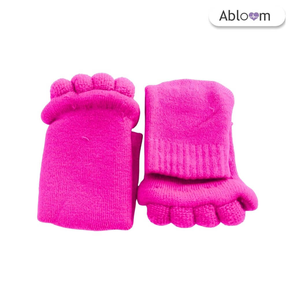 ถุงเท้าใส่นอน แบบแยกนิ้ว ABLOOM 0040013012010_สีชมพู
