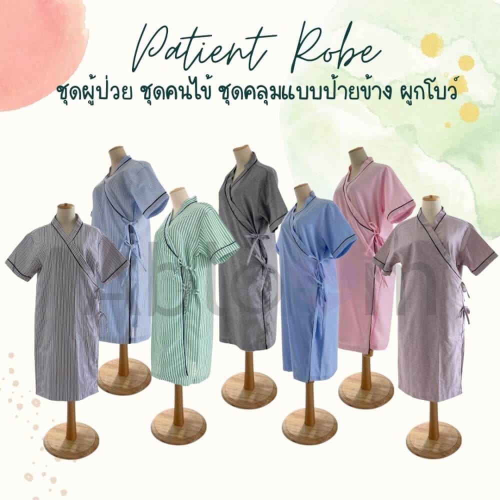 ชุดคลุม แบบผูกโบว์ด้านข้าง ABLOOM 0040098001039_สีดำลายทาง2 ไซซ์ S_6