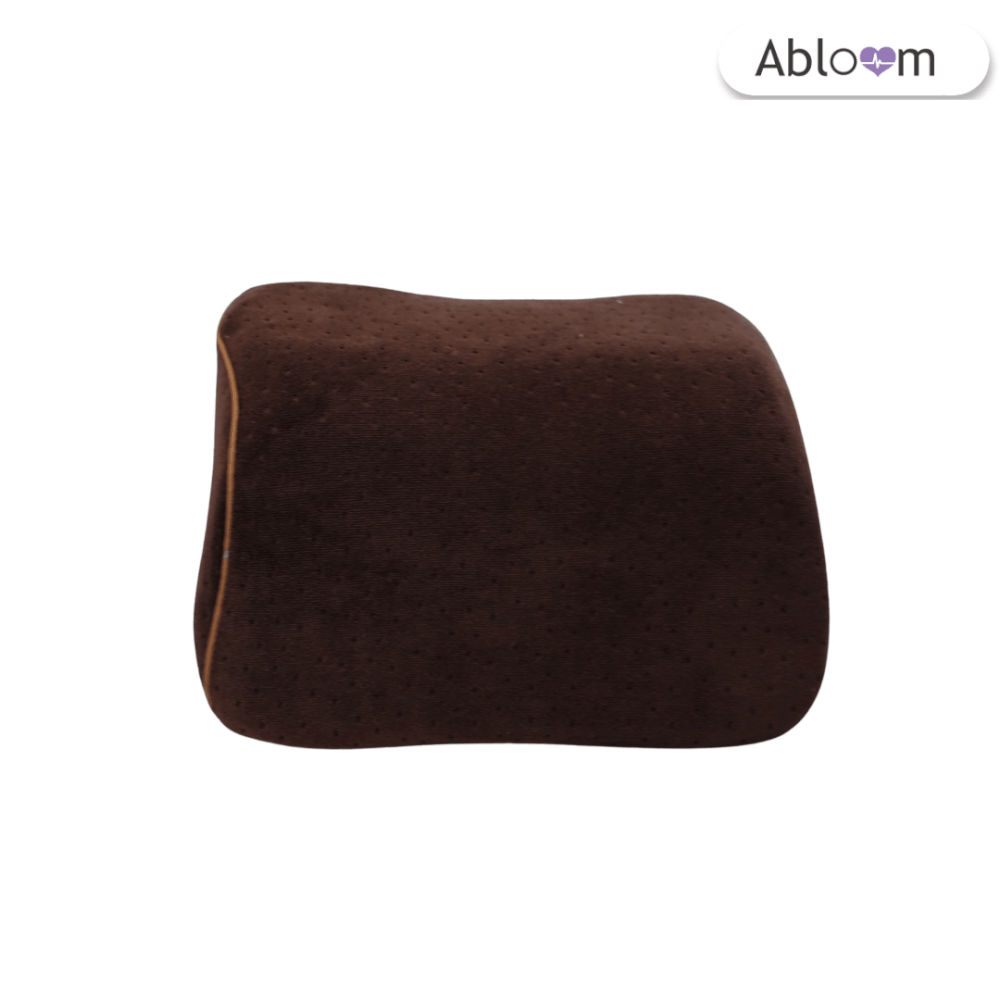 เซ็ตเบาะรองหลังและหมอนรองคอในรถ เมมโมรี่โฟม ABLOOM_สีน้ำตาล