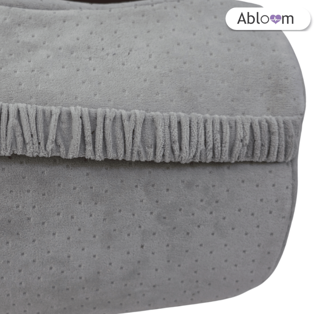 เซ็ตเบาะรองหลังและหมอนรองคอในรถ เมมโมรี่โฟม ABLOOM_สีเทา