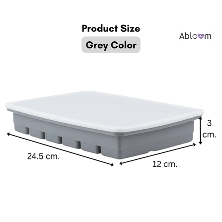 ถาดซิลิโคนแช่แข็งอาหาร ABLOOM รุ่น 0080039001018 สีเทา_1