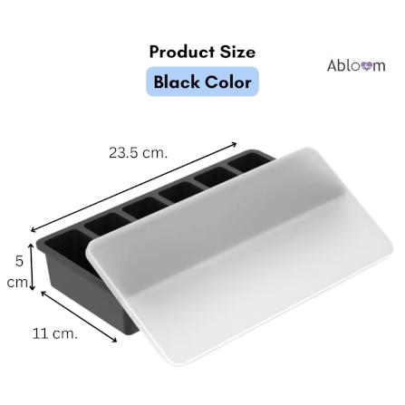 ถาดซิลิโคนแช่แข็งอาหาร  ABLOOM รุ่น 0080039001018 สีดำ_1
