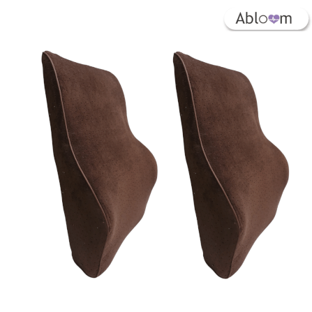 แพ็คคู่ เบาะรองหลัง เมมโมรี่โฟม ABLOOM_สีน้ำตาล_1