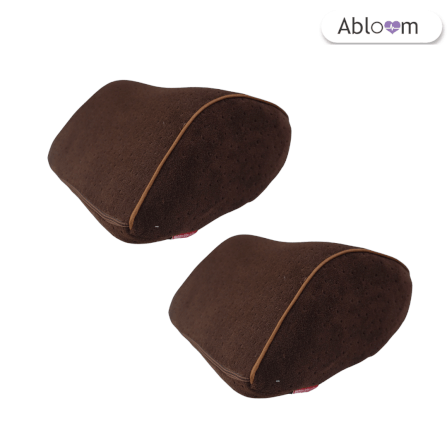 แพ็คคู่ หมอนรองคอในรถ ABLOOM_สีน้ำตาล_1