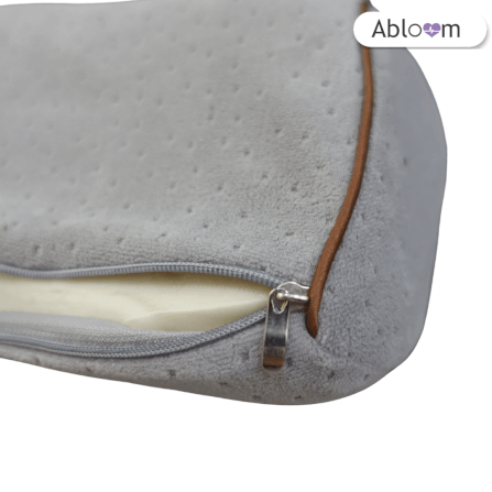 เซ็ตเบาะรองหลังและหมอนรองคอในรถ เมมโมรี่โฟม ABLOOM_สีเทา_10