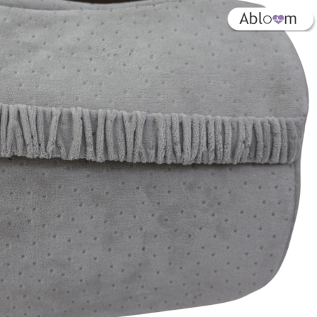 เซ็ตเบาะรองหลังและหมอนรองคอในรถ เมมโมรี่โฟม ABLOOM_สีเทา_9