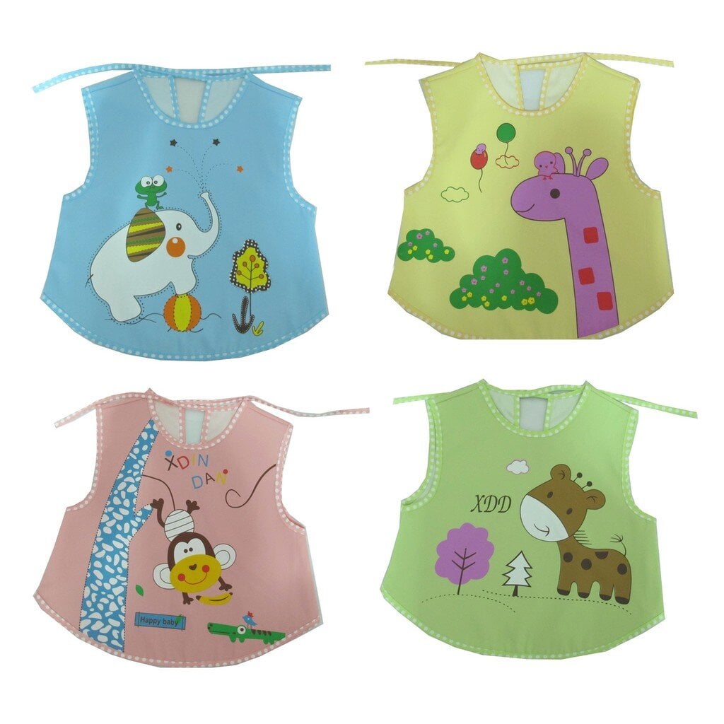ที่กันเปื้อนสำหรับเด็ก ABLOOM ลายการ์ตูน กันน้ำ (แพ็ก 4 ชิ้น)_1