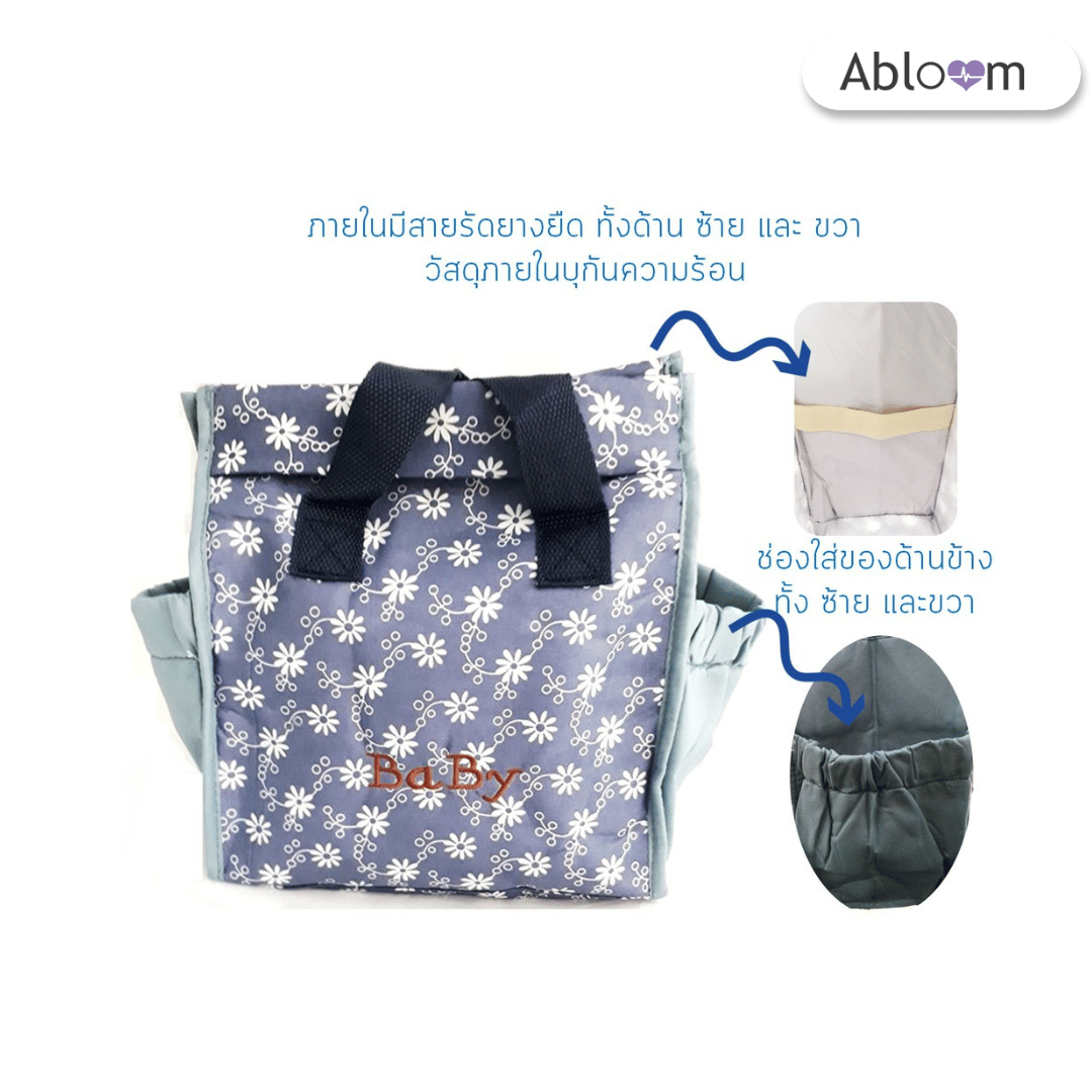 เซ็ตกระเป๋าคุณแม่ เซ็ต 3 ชิ้น ABLOOM 0040046012018_ชมพู_5