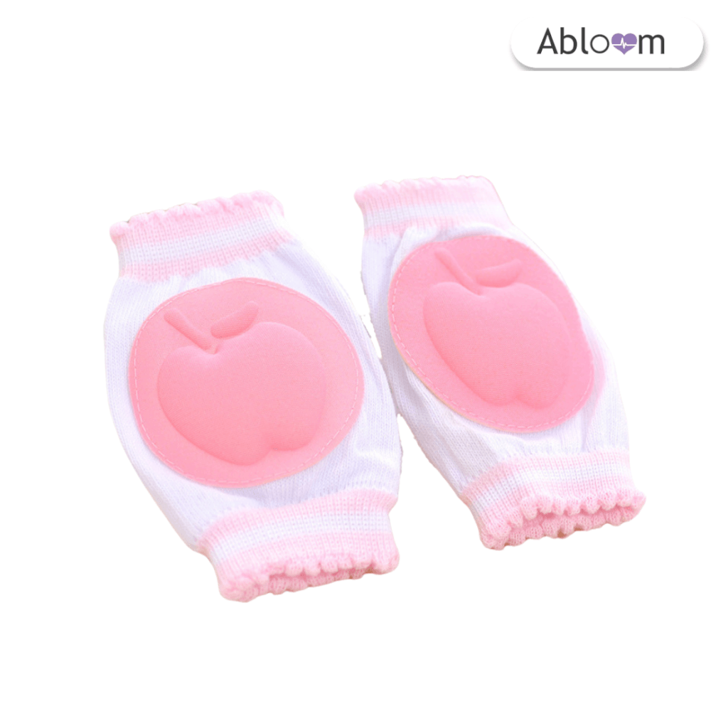 สนับเข่าเด็ก ABLOOM 0080038012015_ลายแอปเปิ้ลชมพู (แพ็ค 2 คู่)