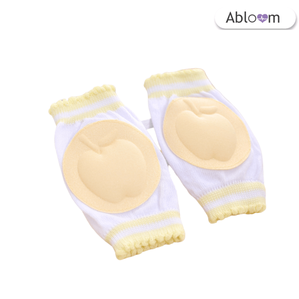 สนับเข่าเด็ก ABLOOM  0080038007011_ลายแอปเปิ้ลสีเหลือง (แพ็ค 2 คู่