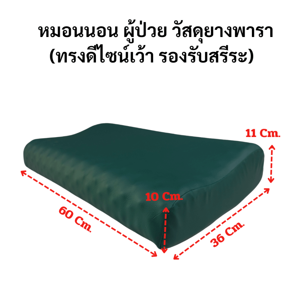 หมอนนอนผู้ป่วย ยางพารา  ABLOOM 0190070008010_ทรงเว้า