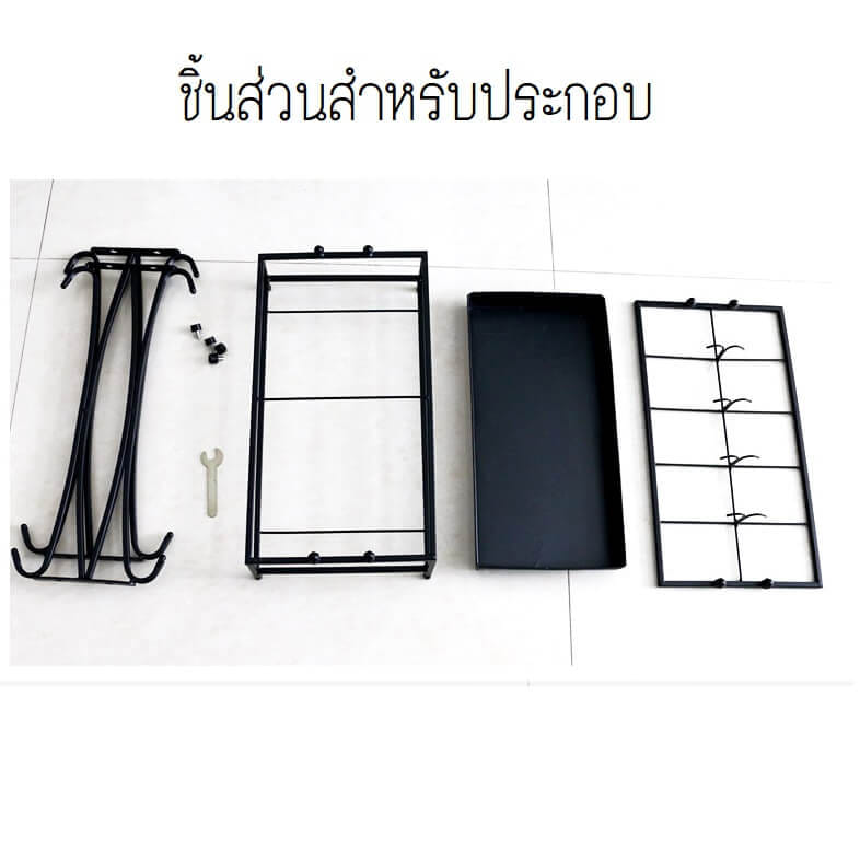  ที่วางร่มโลหะ ABLOOM 0110007004014_10ช่อง(สีดำ)