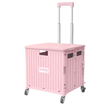 รถเข็นพับได้ THAI SUN SPORT รุ่น TROLLEY0004PK สีชมพู_0