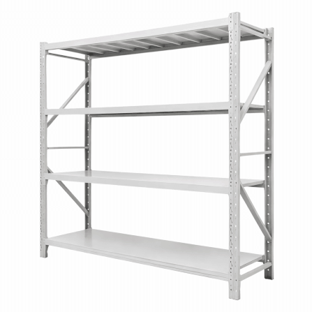 ชั้นวางของโล่ง 4 ชั้น MEDILA รุ่น SH0242-W20-K3-WH ขนาด 200×60×200 CM สี ขาว_0