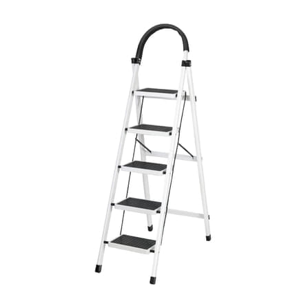 บันได STEP 5 ขั้น MEDILA รุ่น HMLV-00172-5-WH พับได้ สีขาว_0