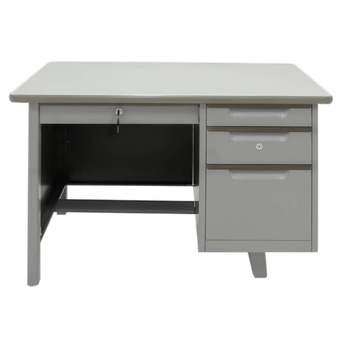 โต๊ะทํางานเหล็ก 4 ฟุต THAI SUN SPORT รุ่น TFI-N-4F ขนาด 122X66X 75 ซม. สีเทา_1