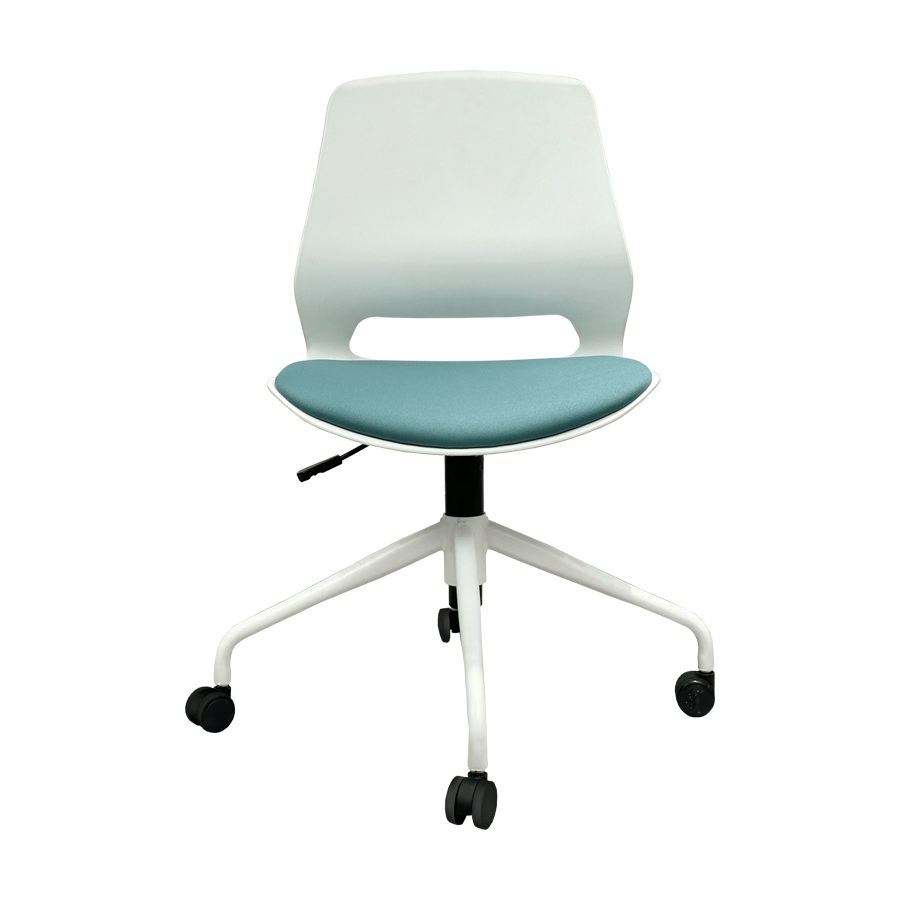 เก้าอี้สำนักงาน MEDILA รุ่น CH0186W-LB-WH มีล้อ สีขาว-ฟ้า (ไม่ประกอบ)_2