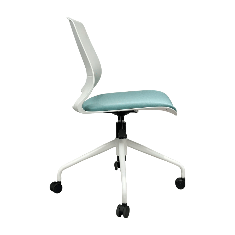 เก้าอี้สำนักงาน MEDILA รุ่น CH0186W-LB-WH มีล้อ สีขาว-ฟ้า (ไม่ประกอบ)_3