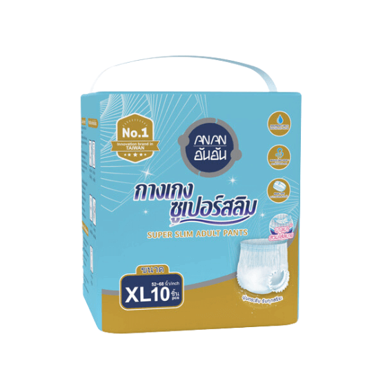 ผ้าอ้อมผู้ใหญ่แบบกางเกง ANAN ไซต์ XL 10 ชิ้น X 1 แพ็ค_0