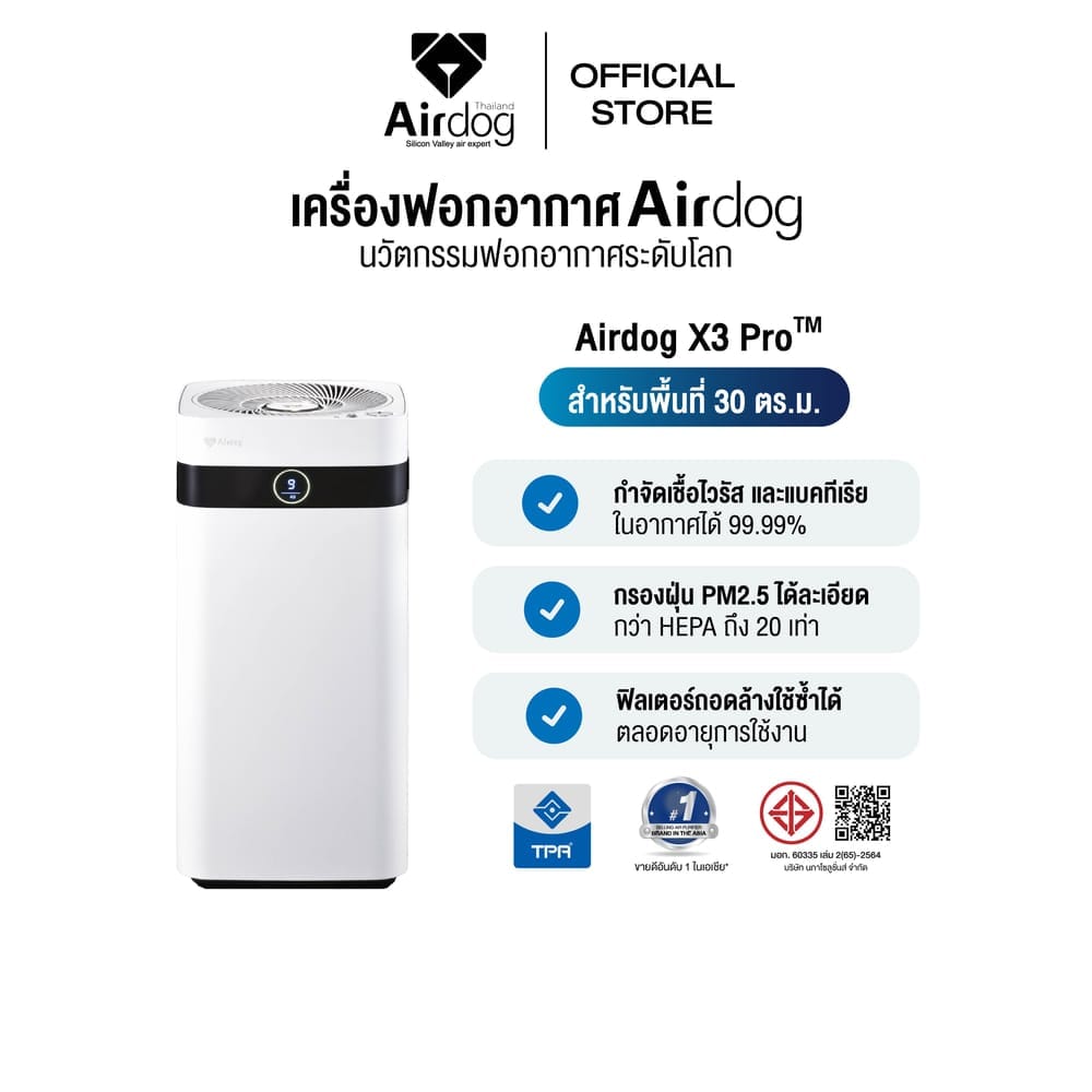เครื่องฟอกอากาศ AIRDOG X3 Pro สีขาว (20-30 ตร.ม.) _13