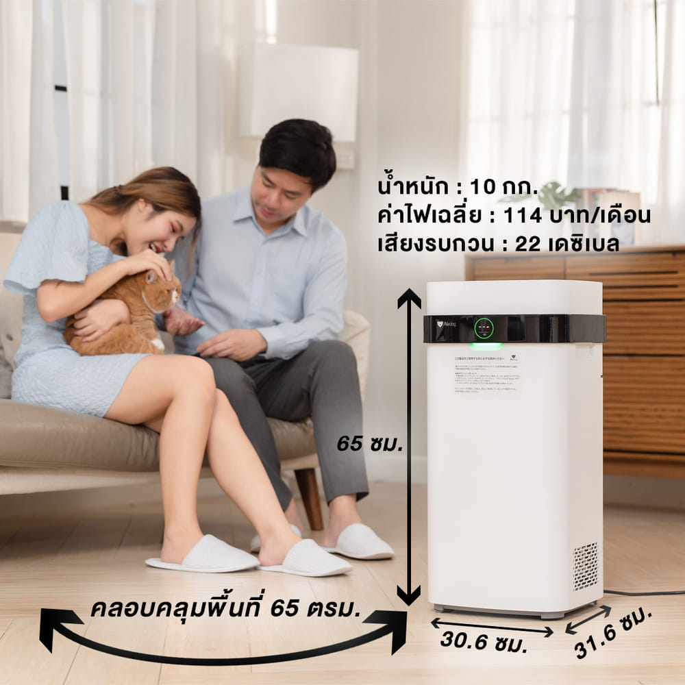 เครื่องฟอกอากาศAIRDOG X5Pro สีขาว ( 30-65 ตร,ม)