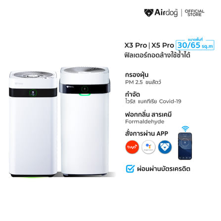 [แพ็คคู่คุ้มกว่า] เครื่องฟอกอากาศ AIRDOG กรองPM2.5 ฆ่าเชื้อไวรัส รุ่น X3PRO(D) ไม่เกิน 30ต.รม + X5PRO(D) ไม่เกิน 60 ตร.ม_8