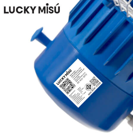 พัดลมอุตสาหกรรม 24 นิ้ว ลัคกี้มิตซู LM24 สีฟ้า รุ่นขากบ พัดลมประกอบแล้ว_5