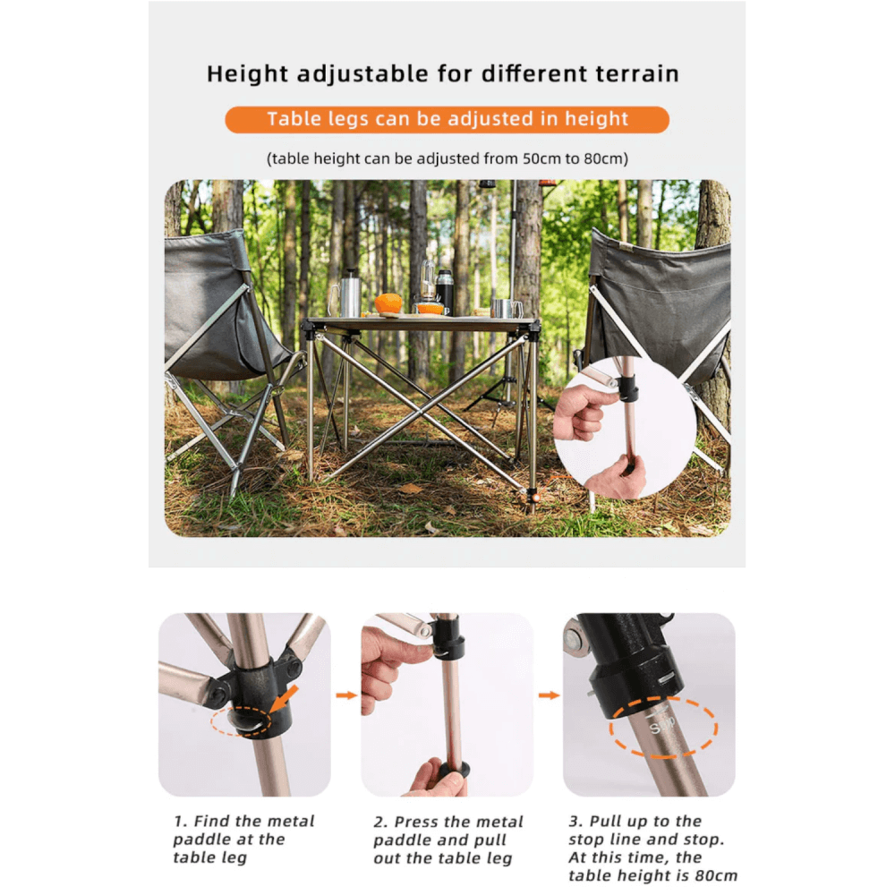 โต๊ะพับแคมป์ปิ้ง Blackdeer Aluminum Alloy Egg Roll Table Max สีเทา_6
