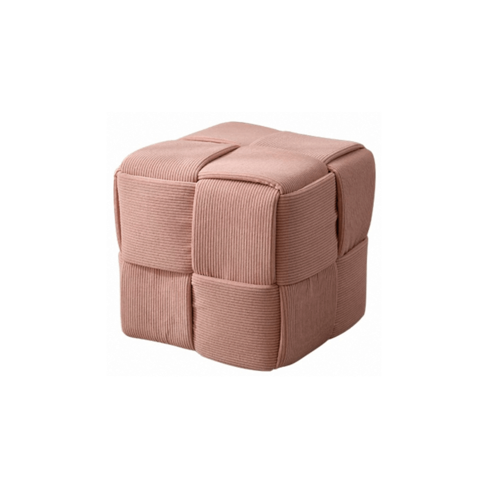 สตูลผ้าลูกฟูก MY DOLLS HOUSE COZY CUBE 38 ซม. สีชมพู_0