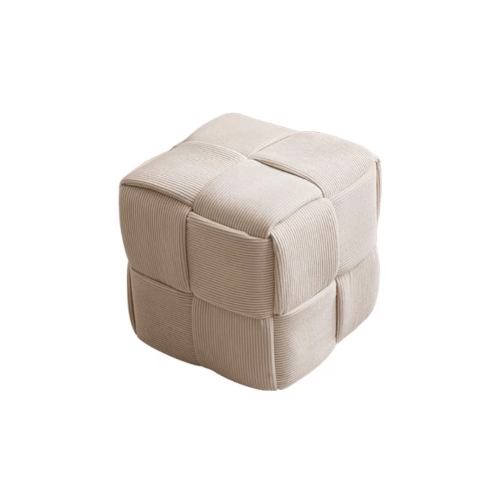 สตูลผ้าลูกฟูก MY DOLLS HOUSE COZY CUBE 38 ซม. สีขาว_0