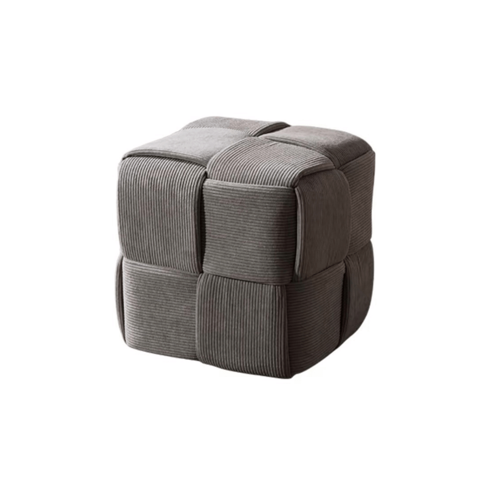 สตูลผ้าลูกฟูก MY DOLLS HOUSE COZY CUBE 38 ซม. สีเทา_0