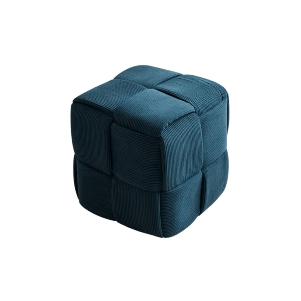 สตูลผ้าลูกฟูก MY DOLLS HOUSE COZY CUBE 38 ซม. สีน้ำเงินอมเขียว_0