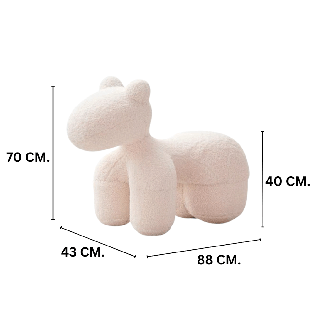 สตูล MY DOLLS HOUSE PONY FURRY 70 ซม. สีขาว_1