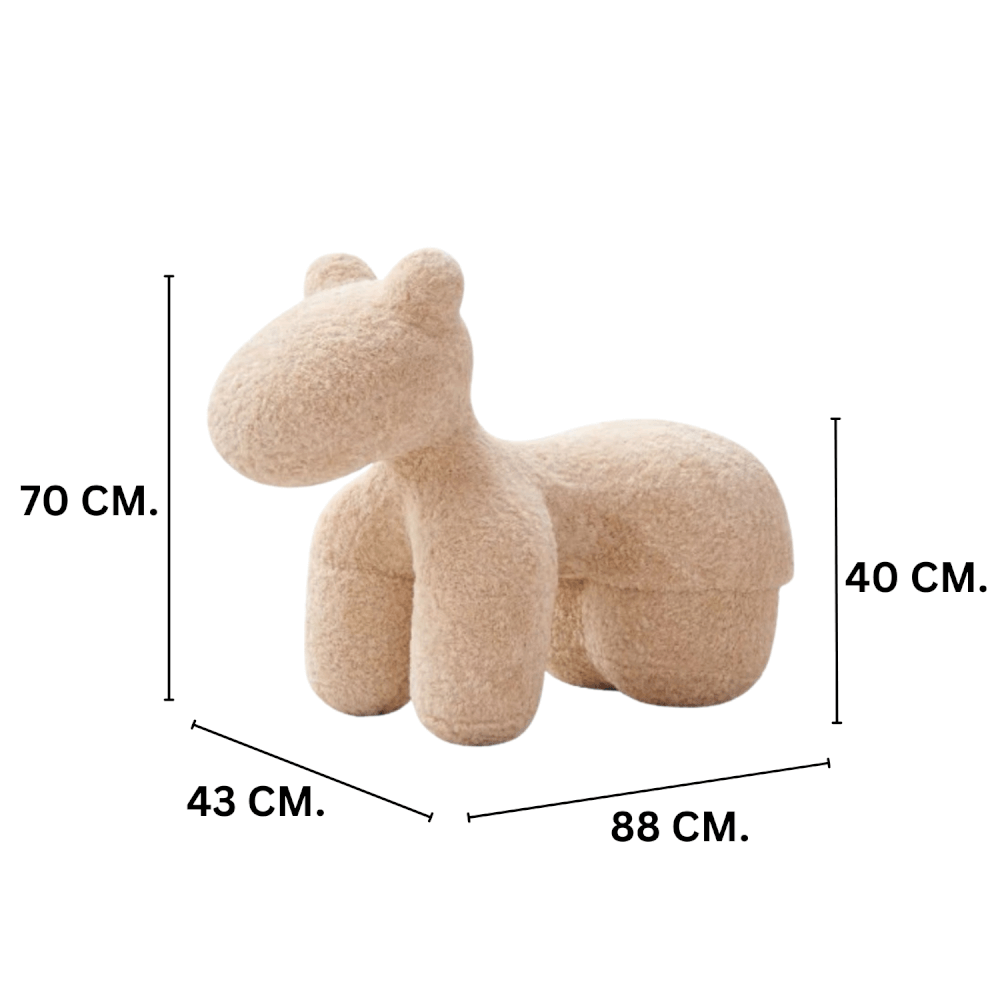 สตูล MY DOLLS HOUSE PONY FURRY 70 ซม. สีเบจ_1
