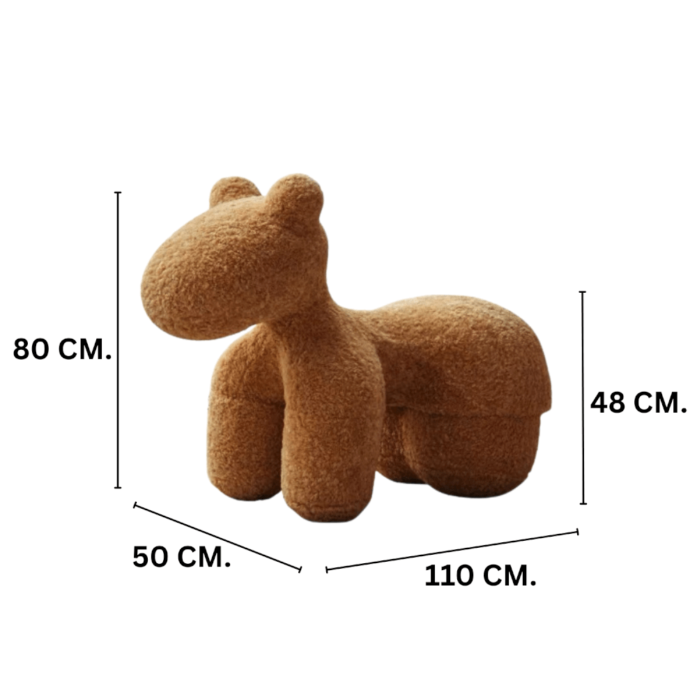 สตูล MY DOLLS HOUSE PONY FURRY 80 ซม. สีน้ำตาล_1