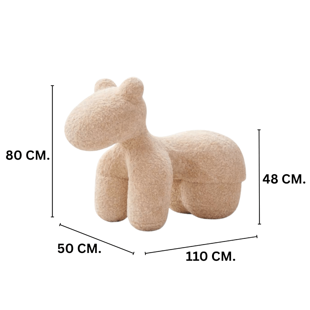 สตูล MY DOLLS HOUSE PONY FURRY 80 ซม. สีเบจ_1