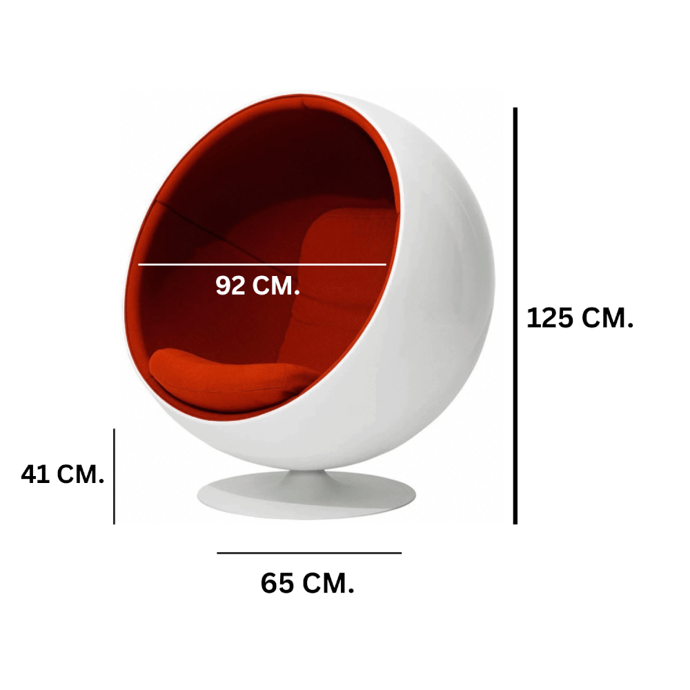 เก้าอี้พักผ่อน MY DOLLS HOUSE THE ICONIC BALL สีแดง_1