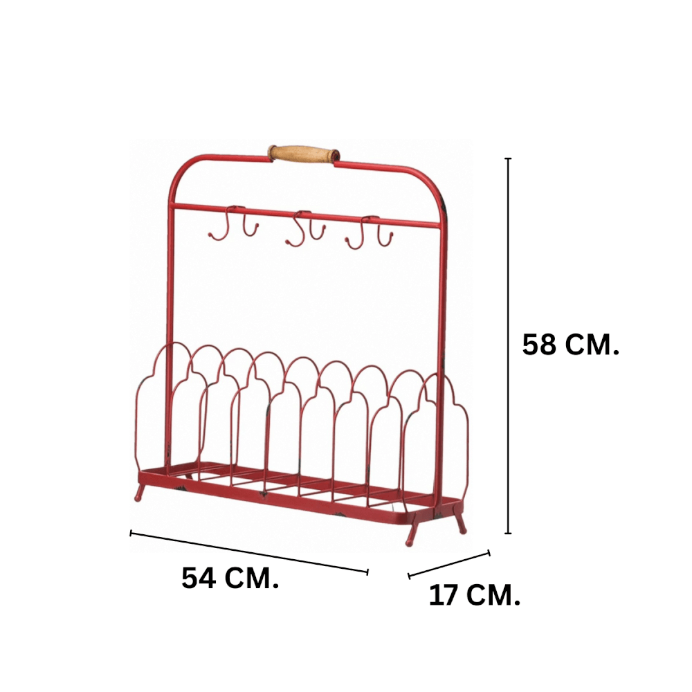 ที่วางจาน MY DOLLS HOUSE RED RETRO 58 ซม. สีแดง