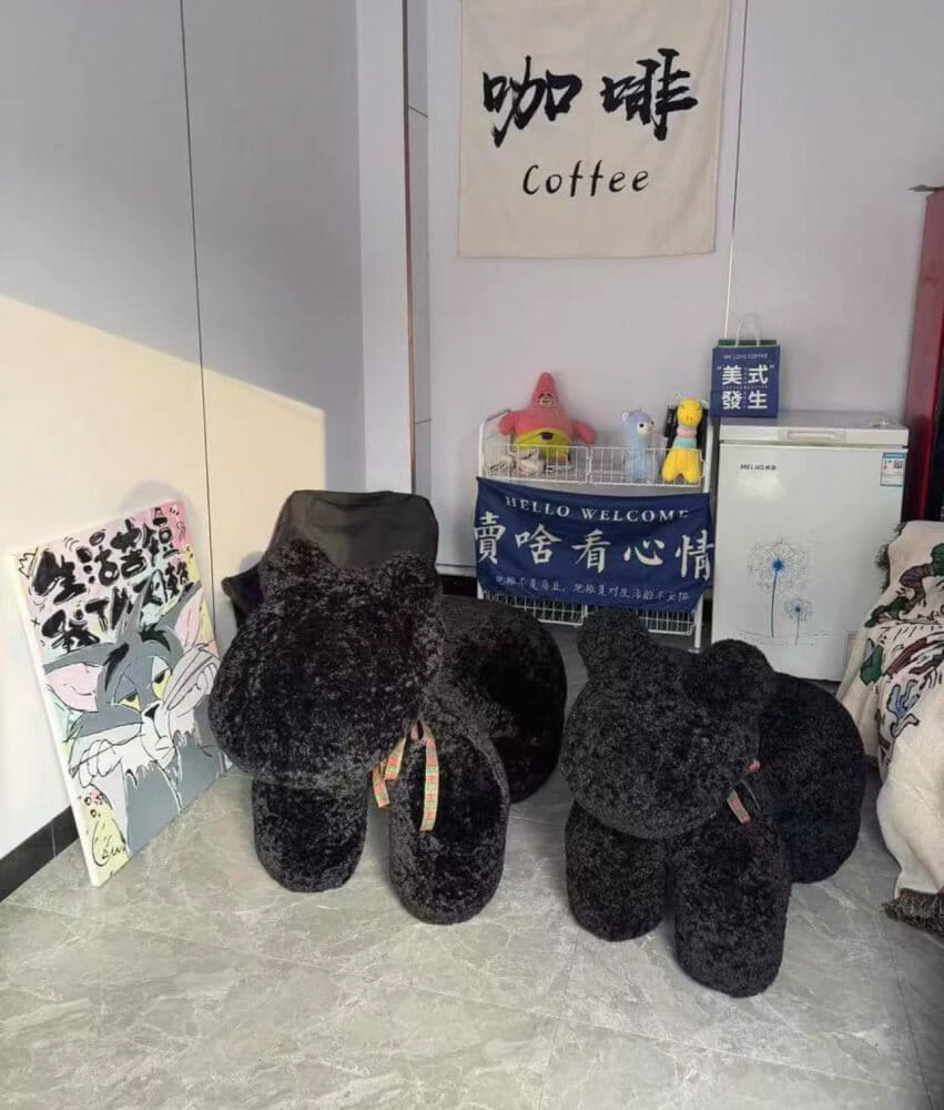 สตูล MY DOLLS HOUSE PONY FURRY 80 ซม. สีดำ_2