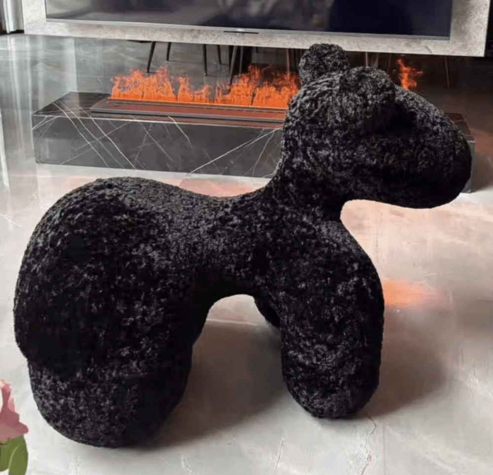 สตูล MY DOLLS HOUSE PONY FURRY 70 ซม. สีดำ_3
