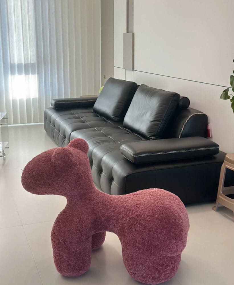 สตูล MY DOLLS HOUSE PONY FURRY 80 ซม. สีชมพู_3